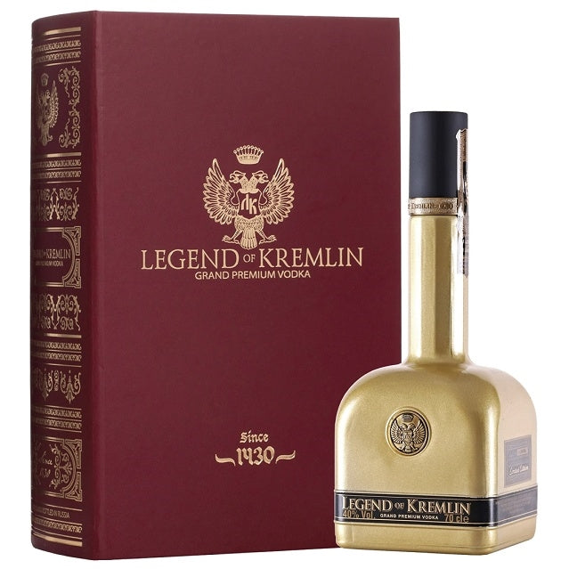 LEGEND OF KREMLIN RUSSIAN VODKA  RED BOOK 70CL