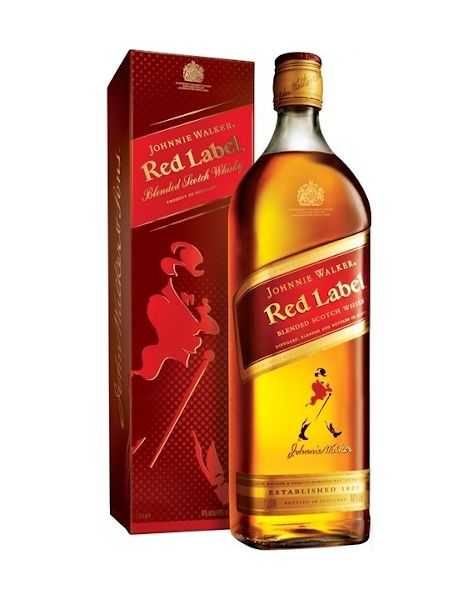 JOHNNIE WALKER RED LABEL BLENDED WHISKY 1LTR