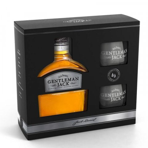 JACK DANIELS GENTLEMAN JACK TENNESSEE WHISKEY GIFT 2 GLASSES 70CL