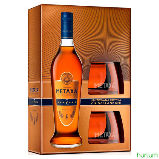 METAXA 7 STARS BRANDY 70CL + 1 GLASS