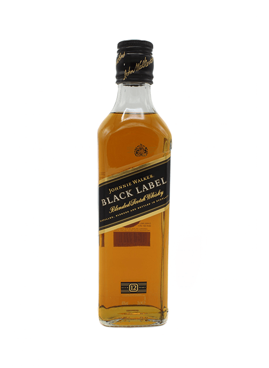 JOHNNIE WALKER BLACK LABEL BLENDED WHISKY 35CL