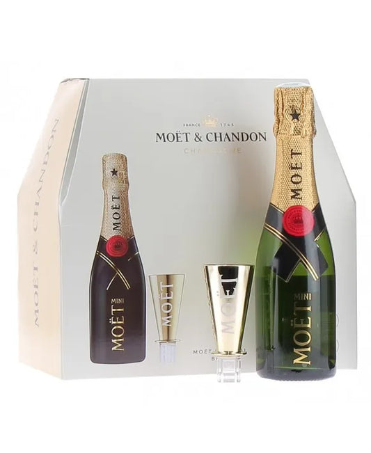 MOET & CHANDON BRUT CHAMPAGNE 6X20CL+ 6MINI FLUTES 150TH ANNIVERSARY