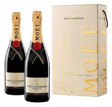 MOET & CHANDON BRUT CHAMPAGNE TWIN SET 2 BOTTLES