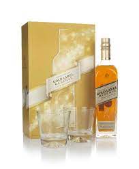 JOHNNIE WALKER GOLD LABEL + 2 GLASSES BLENDED WHISKY 70CL