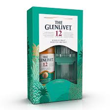 THE GLENLIVET 12Y SINGLE MALT WHISKY + 2 GLASSES 70CL