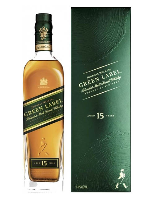 JOHNNIE WALKER GREEN LABEL BLENDED WHISKY 70CL